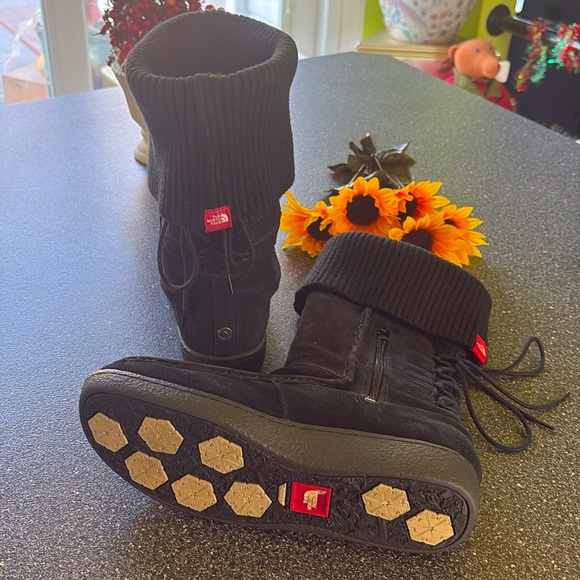 The North Face 200 Gram Insulation Primaloft Black Suede Boots Women’s Size 10 ! - Picture 12 of 13